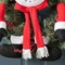 24"D Christmas Flocked Pine Needle & Berry Wreath with matched 20“H Christmas Fabric Snowman Ornament Sets